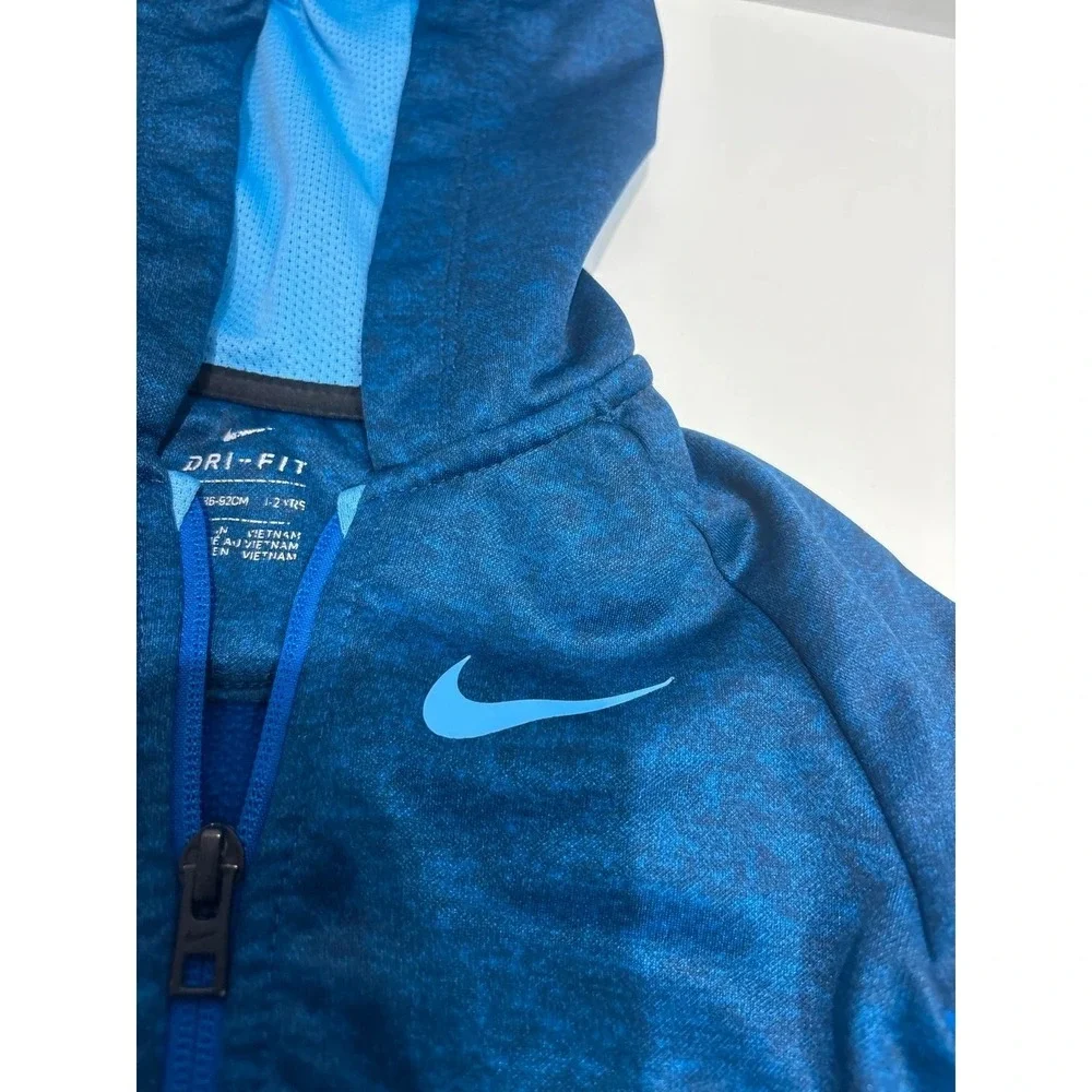 Boys Blue Nike Sweatshirt hoodie dry-fit 1-2 years
